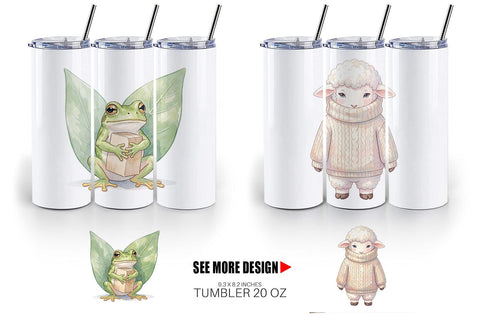 Tumbler Awkward Recess Misfits Watercolor Sublimation artnoy 
