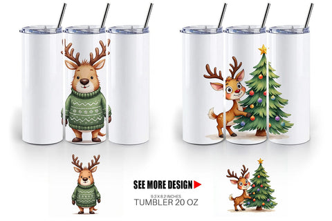 Tumbler Awkward Reindeer Academy Sublimation artnoy 