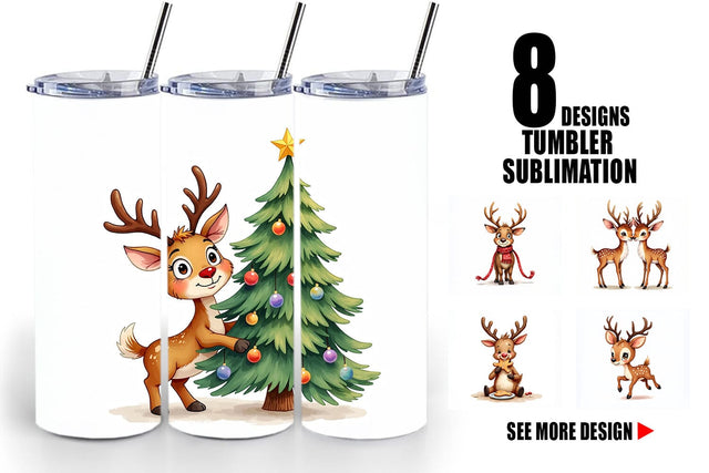 Tumbler Awkward Reindeer Academy Sublimation artnoy 