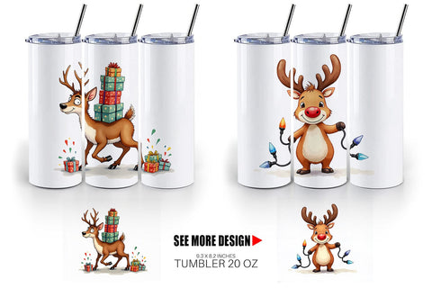 Tumbler Awkward Reindeer Academy Sublimation artnoy 