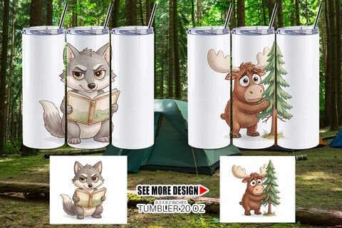 Tumbler Awkward Wilderness Watercolor SVG artnoy 