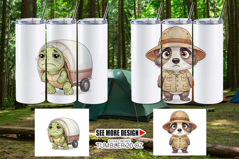 Tumbler Awkward Wilderness Watercolor SVG artnoy 