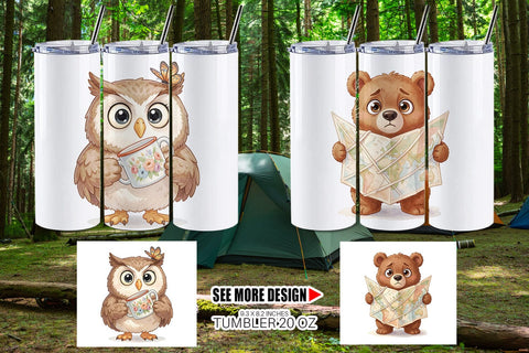 Tumbler Awkward Wilderness Watercolor SVG artnoy 