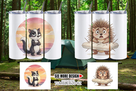Tumbler Awkward Wilderness Watercolor SVG artnoy 