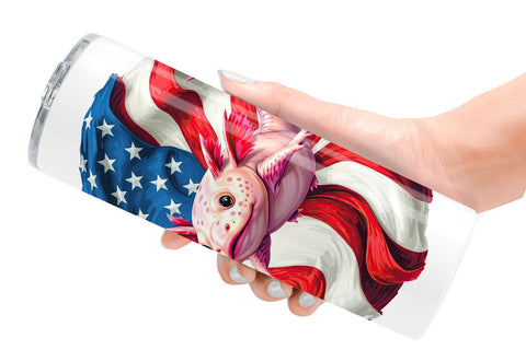 Tumbler Axolotl 4th of July Sublimation artnoy 