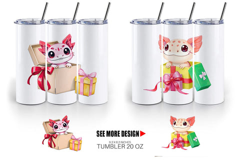 Tumbler Axolotl Gift Sublimation artnoy 