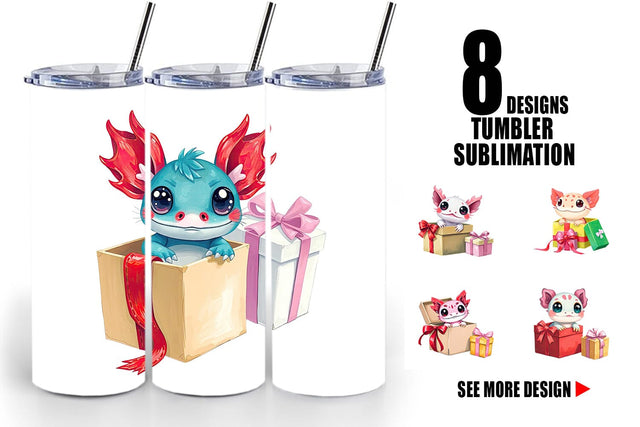 Tumbler Axolotl Gift Sublimation artnoy 