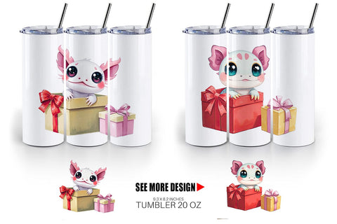 Tumbler Axolotl Gift Sublimation artnoy 