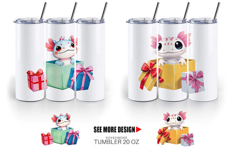 Tumbler Axolotl Gift Sublimation artnoy 