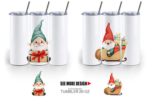 Tumbler Baby Gnome Christmas Sublimation artnoy 