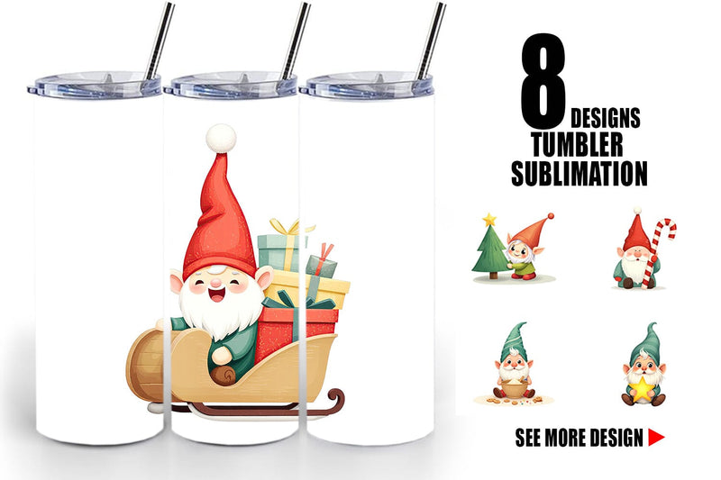 Tumbler Baby Gnome Christmas Sublimation artnoy 