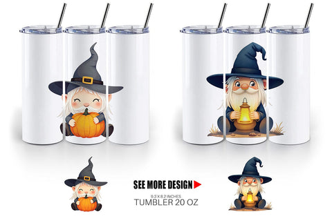 Tumbler Baby Gnome Halloween Sublimation artnoy 
