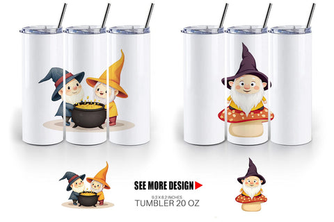 Tumbler Baby Gnome Halloween Sublimation artnoy 