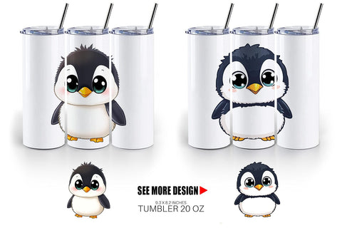 Tumbler Baby Penguin Sublimation artnoy 