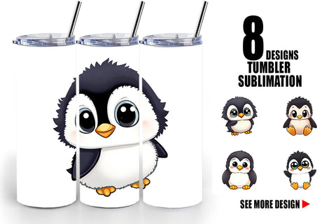 Tumbler Baby Penguin Sublimation artnoy 