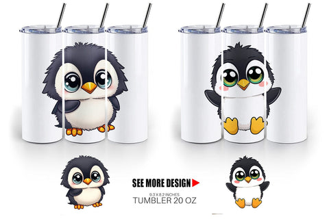 Tumbler Baby Penguin Sublimation artnoy 