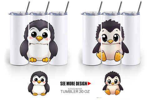 Tumbler Baby Penguin Sublimation artnoy 