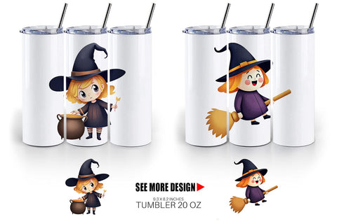 Tumbler Baby Witch Halloween Sublimation artnoy 