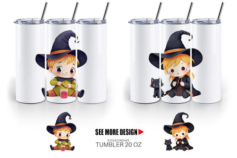 Tumbler Baby Witch Halloween Sublimation artnoy 