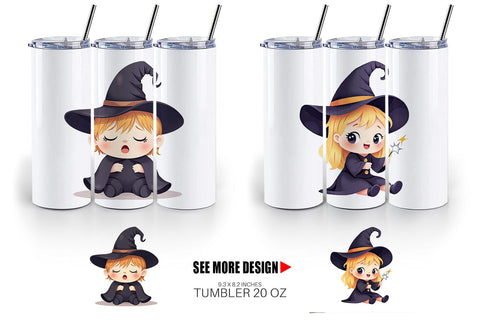 Tumbler Baby Witch Halloween Sublimation artnoy 