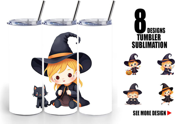 Tumbler Baby Witch Halloween Sublimation artnoy 