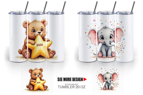 Tumbler Baby's First New Year 2026 Sublimation artnoy 