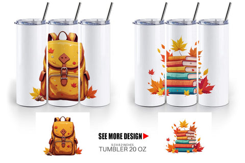 Tumbler Back to Autumn Sublimation artnoy 