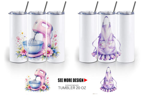 Tumbler Baking Queen Kitchen Sublimation artnoy 