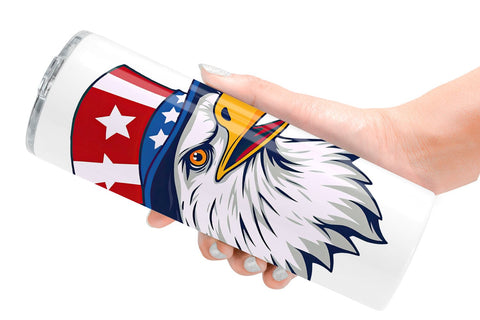 Tumbler Bald Eagle Patriotic Sublimation artnoy 