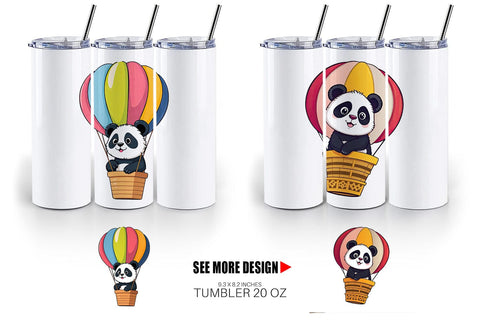 Tumbler Balloon Panda Sublimation artnoy 