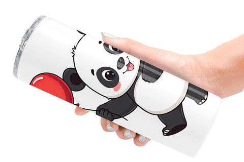 Tumbler Balloon Panda Sublimation artnoy 