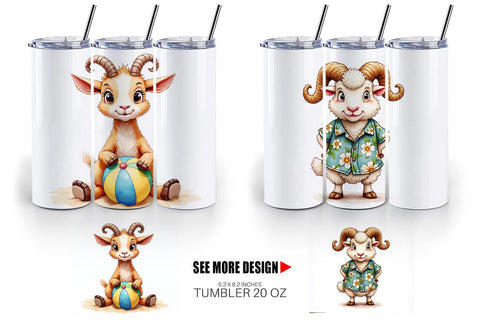 Tumbler Barnyard Burnout Sarcastic Summer Watercolors Sublimation artnoy 