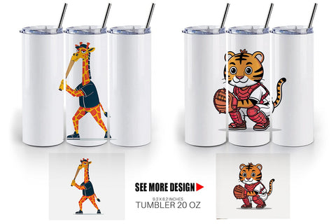 Tumbler Baseball Animal Sublimation artnoy 
