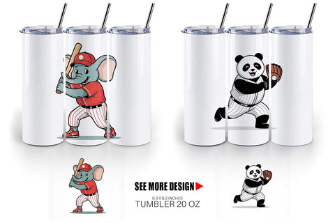 Tumbler Baseball Animal Sublimation artnoy 