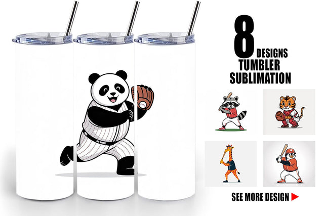Tumbler Baseball Animal Sublimation artnoy 