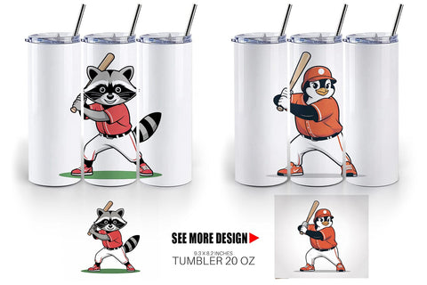 Tumbler Baseball Animal Sublimation artnoy 