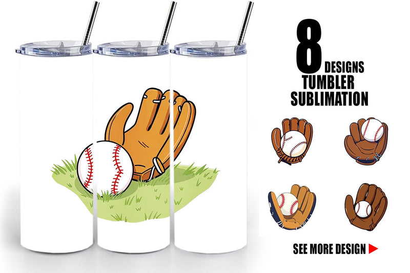 Tumbler Baseball Glove Sublimation artnoy 