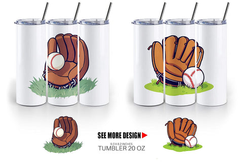 Tumbler Baseball Glove Sublimation artnoy 