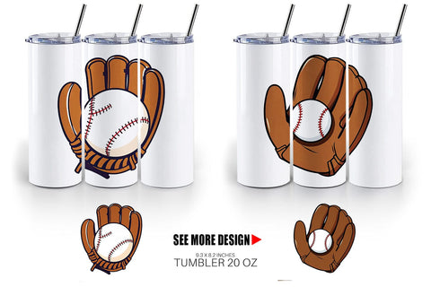 Tumbler Baseball Glove Sublimation artnoy 