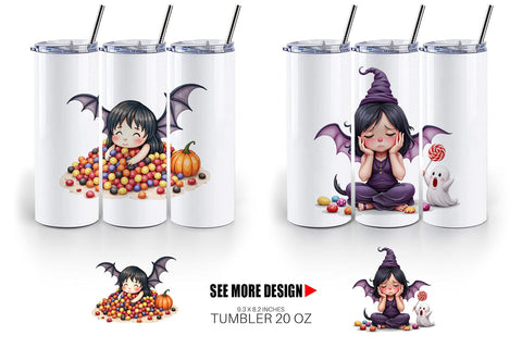 Tumbler Bat Fairy Mishaps Sublimation artnoy 