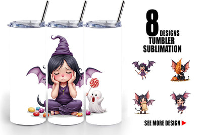 Tumbler Bat Fairy Mishaps Sublimation artnoy 