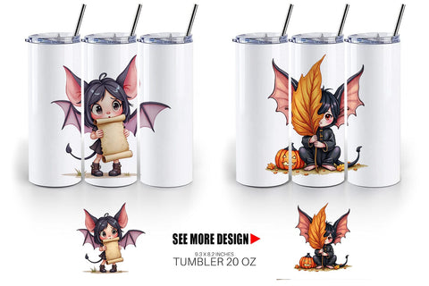 Tumbler Bat Fairy Mishaps Sublimation artnoy 