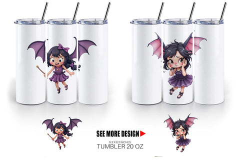 Tumbler Bat Fairy Mishaps Sublimation artnoy 