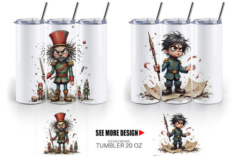 Tumbler Battle Worn Nutcracker Sublimation artnoy 