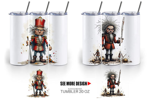 Tumbler Battle Worn Nutcracker Sublimation artnoy 