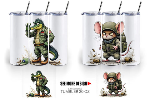 Tumbler Battlefield Critters Sublimation artnoy 