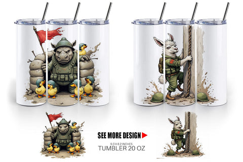 Tumbler Battlefield Critters Sublimation artnoy 