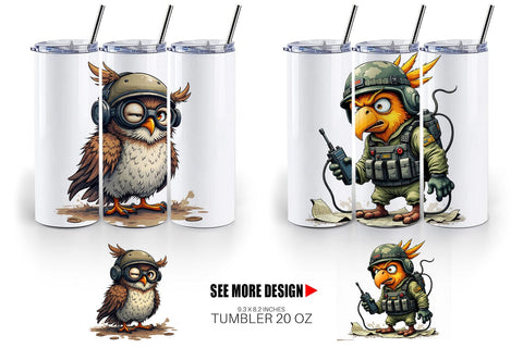 Tumbler Battlefield Critters Sublimation artnoy 