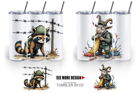 Tumbler Battlefield Critters Sublimation artnoy 