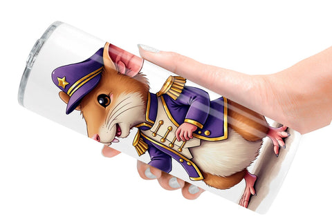 Tumbler Bayou Jazz Mardi Gras Animals Watercolor Sublimation artnoy 